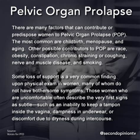 Pelvic Organ Prolapse Pelvic Organ Prolapse Muscle Diseases Infographic