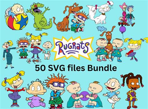 Cartoon Characters With The Words Rugrat S Svg Files Bundle