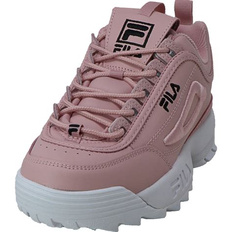 Fila Womens Disruptor Ii 3d Embroider Pink Black White Ankle High