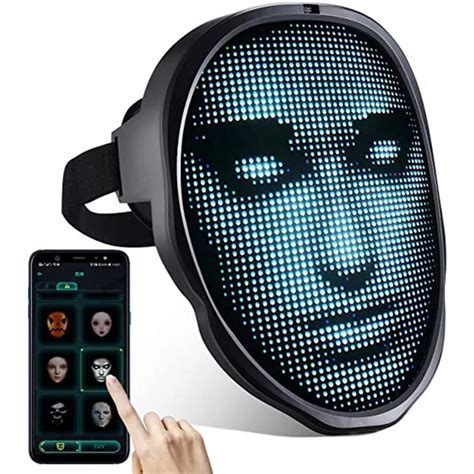 Led Mask With Bluetooth Shining Mask Programmablelight Up Face Mask