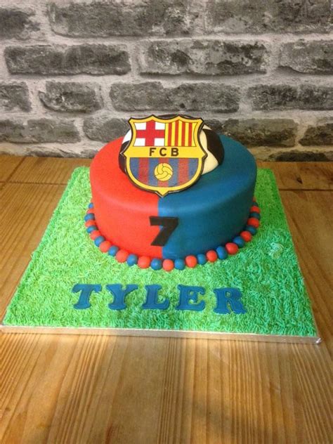 This liverpool football birthday cake from caker street is beautifully crafted with handmade decorations and in some cases we use toy toppers as per customer's demand. FCB football cake | Football cake, Cake, Birthday cake