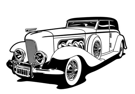 Free Classic Car Clipart Black And White, Download Free Classic Car