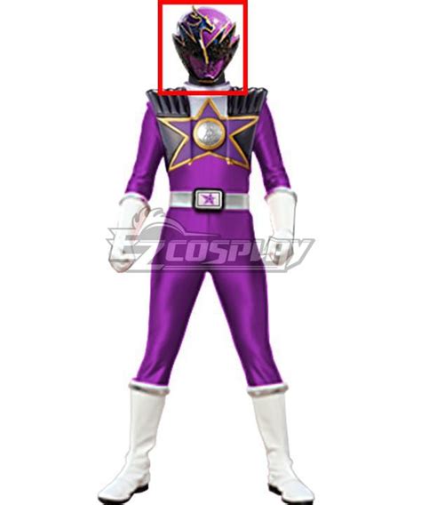 Power Rangers Uchu Sentai Kyuranger Ryu Violet Helmet Cosplay Accessory