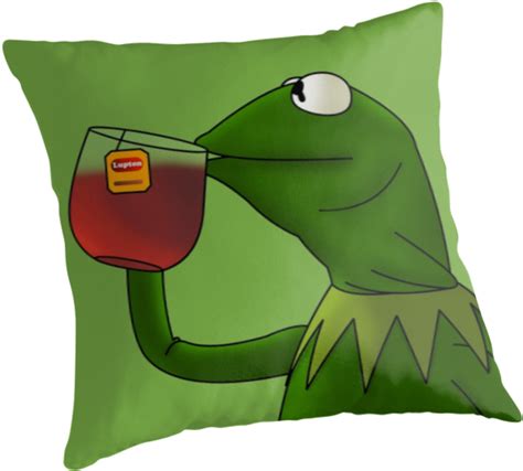 Kermit Tea Throw Pillow Png Download Original Size Png Image Pngjoy