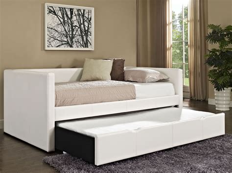 White natural linen mattress cover with long zipper. Lindsey White Twin Trundle Daybed from Standard Furniture | Coleman Furniture
