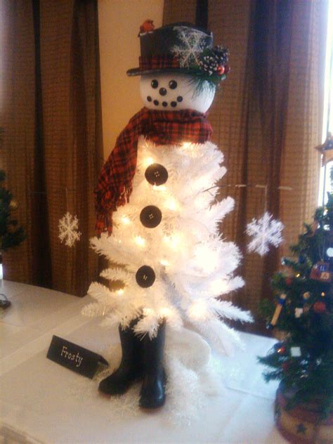 Snowman Christmas Tree Topper Whimsical Holiday Decoration And