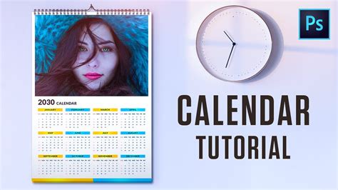 How To Design Wall Calendar From Scratch In Photoshop Pe110 Youtube