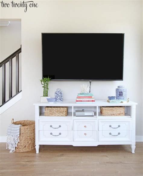 How To Turn A Dresser Into A Tv Stand Diy Two Twenty One Tv Stand