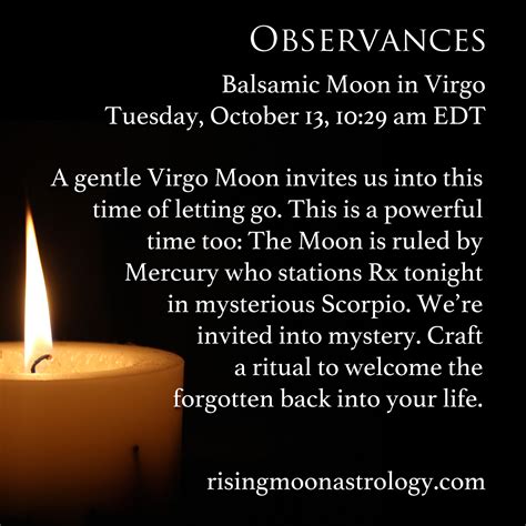 Balsamic Moon In Virgo Observances Rising Moon Astrology