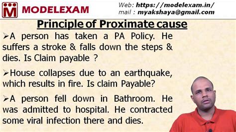 Insurance Principle Of Proximate Cause Youtube