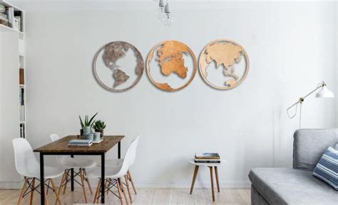 25 World Map Wall Art Designs Made From Wood Contemporist
