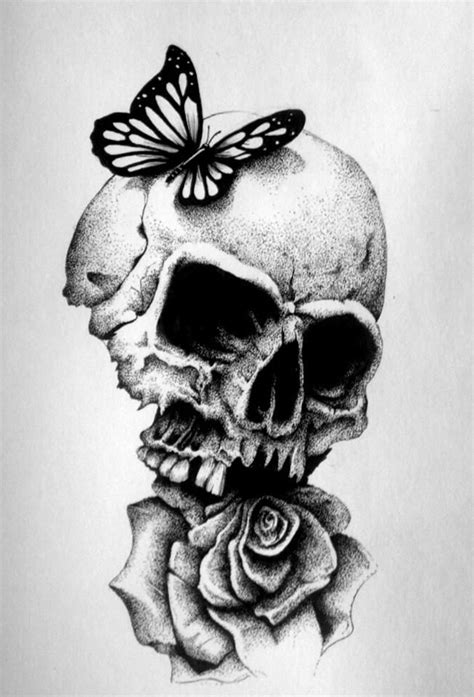 Black And White Skull And Rose Drawings Google Search Skull And Rose Drawing Roses Drawing