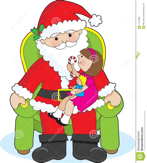 Santa And Child Stock Vector Illustration Of Hands Child 11124880