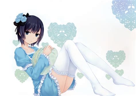 Share the best gifs now >>>. anime, Anime Girls, Short Hair, Thigh highs, Coffee Kizoku ...