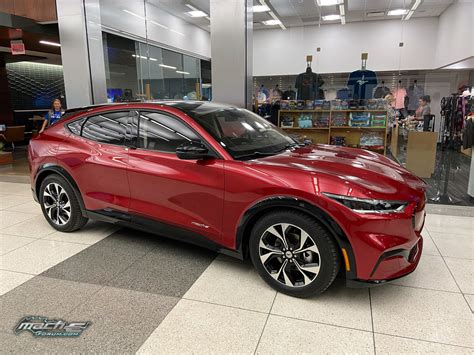 Prototype Mach E In Rapid Red Metallic Showed Up At Work Today