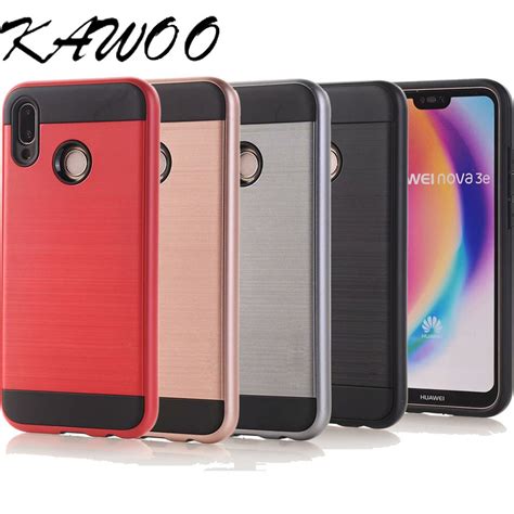 Hybrid Brushed Dual Layer Armor Case Cover For Huawei P20