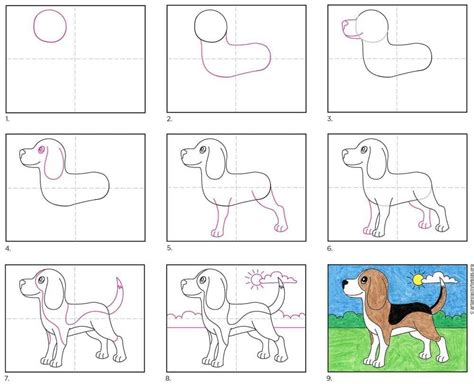 Https://techalive.net/draw/how To Draw A Beagle Easy Step By Step