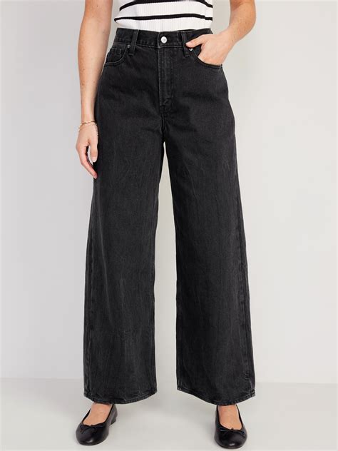 Extra High Waisted Baggy Wide Leg Jeans Old Navy