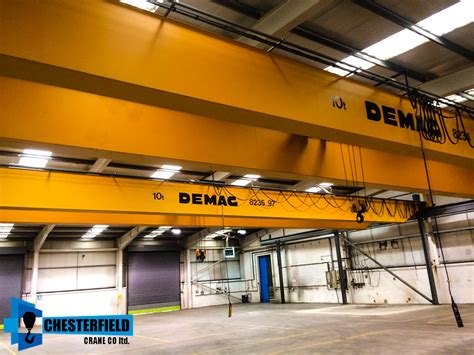 2x Used Demag 10 Tonne 285 Metre Twin Beam Overhead Travelling Cranes