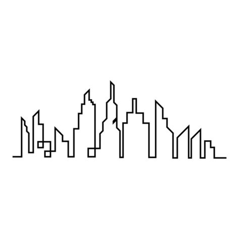 Modern City Skyline City Silhouette Vector Illustration Flat Design