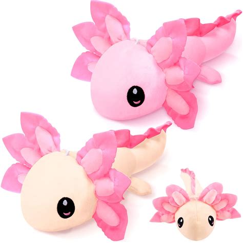 Axolotl Plush Doll Stuffed Toys 2 Pieces Pink Axolotl Plush Stuffed