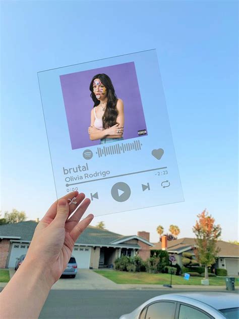 Premium Olivia Rodrigo Spotify Music Poster Album Sour Acrylic Plaque