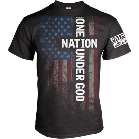 One Nation Under God Flag T Shirt Casual Wear For Men Mens Tshirts