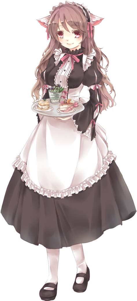 Download Maid Girl Victorian Anime Girl With Maid Png Image With No