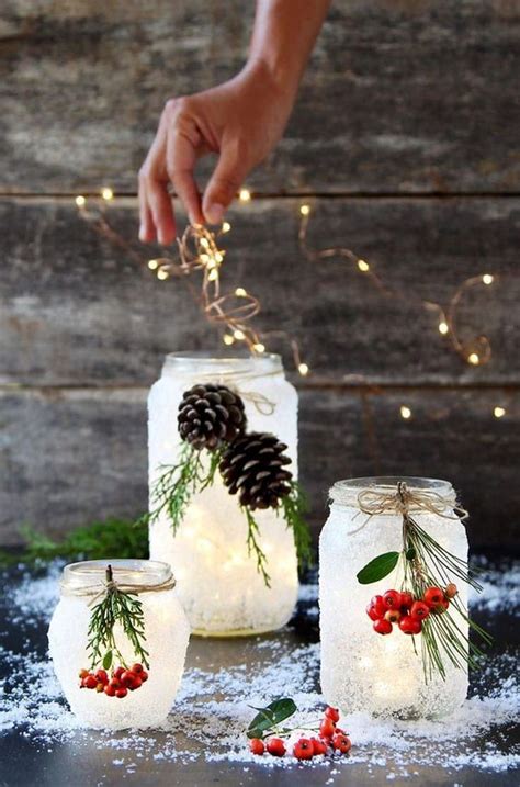 Diy Winter Lantern For Your Table Centerpieces Mason Jar
