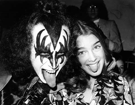 Gene Simmons And Brooke Shields Pose Together At A Party In 1978