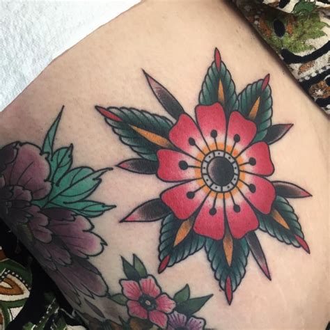 American Traditional Tattoo Flowers Flowers Bhq
