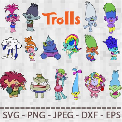 Poppy Trolls Svg Png Jpeg Digital Cut Vector Files For Silho Inspire Uplift