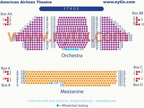 American Airlines Theater Seating Chart
