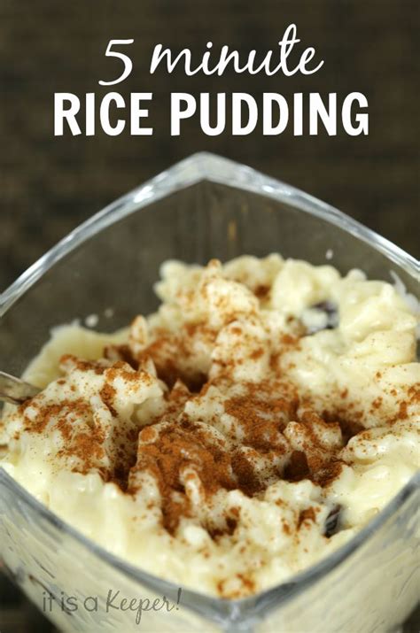 Five Minute Rice Pudding Recipe It Is A Keeper