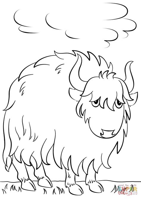 Yak Laughing Coloring Page