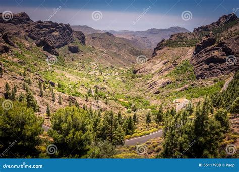Mountain Road In Gran Canaria Stock Photo Image Of Meandering
