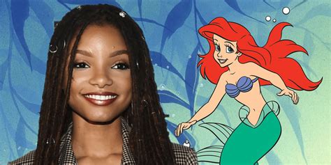 disney introduces halle bailey as ariel in live action little mermaid