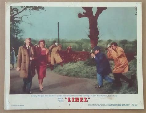 Libel Movie Poster Lobby Card 1959 7 Original 11x14 Dirk Bogarde Ebay