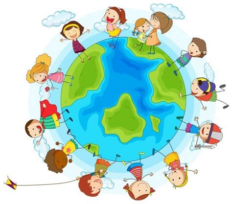 Download Many Children Around The World For Free World Vector World