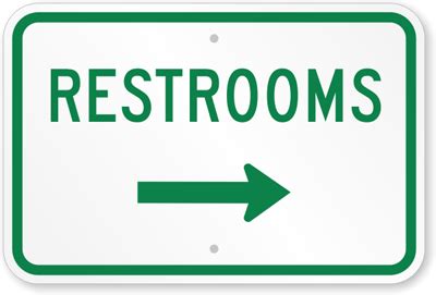 Way To Restroom Signage Clip Art Library