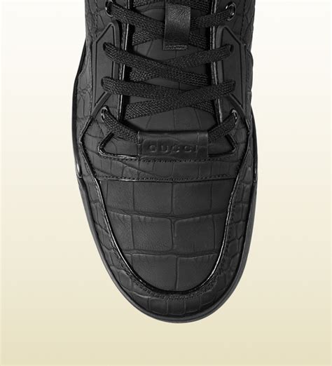 Gucci Limited Edition Crocodile Sneakers In Black For Men Lyst