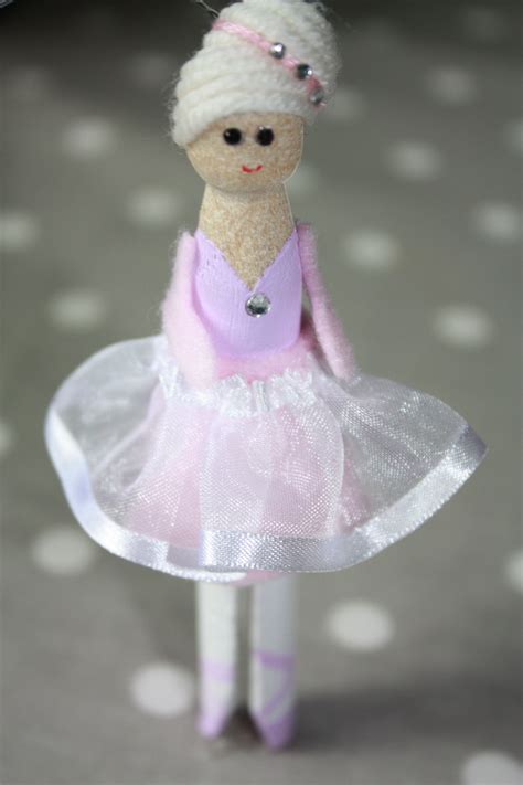 Sugar Plum Fairy Tree Decoration Made From A Wooden