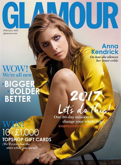 Anna Kendrick Glamour Magazine Uk February 2017 Issue Celebmafia