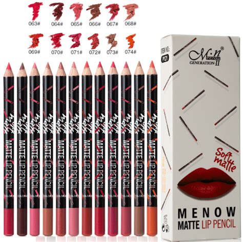 Menow Pcs Soft Matte Multi Purpose Lip Liner Lipstick Pencil Boxed