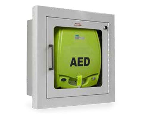 Zoll Aed Plus Wall Cabinet With Audible Alarm Semi Recessed Live