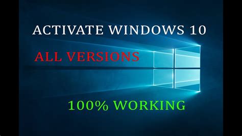 How To Activate Windows 10 All Versions 100 Working Youtube