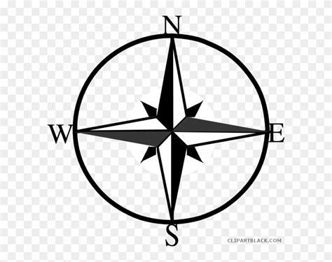 North East South West Compass Tools Free Black White North Clipart