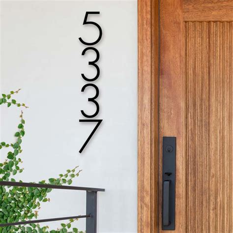 House Numbers Collection 0 Modern House Number In Flat Black By