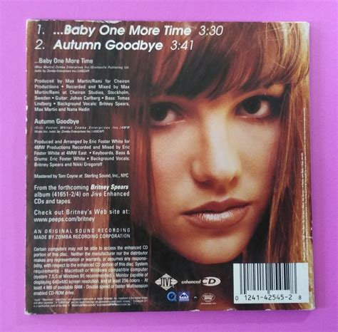 Britney Spears Baby One More Time 2 Track Cd Single Enhanced Autumn
