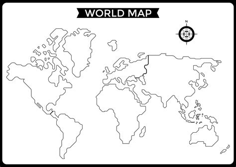 Blank World Map Free Printable